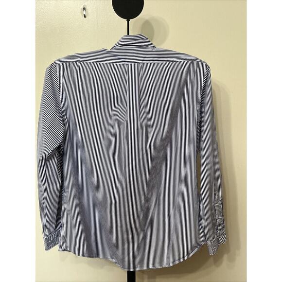 Polo Ralph Lauren Blue Striped Button Down Custom Fit Shirt Size XL - Picture 3 of 4
